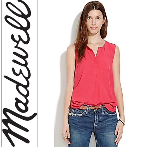 Madewell Tops - MADEWELL * SIDE SLIT SLEEVELESS TANK